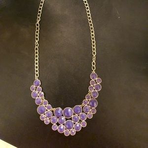 purple statement necklace